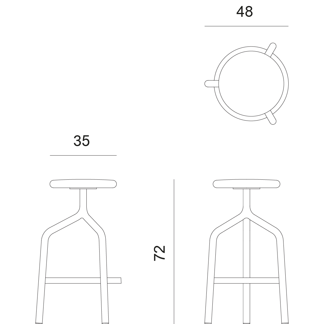 disegno tecnico tavolo joe