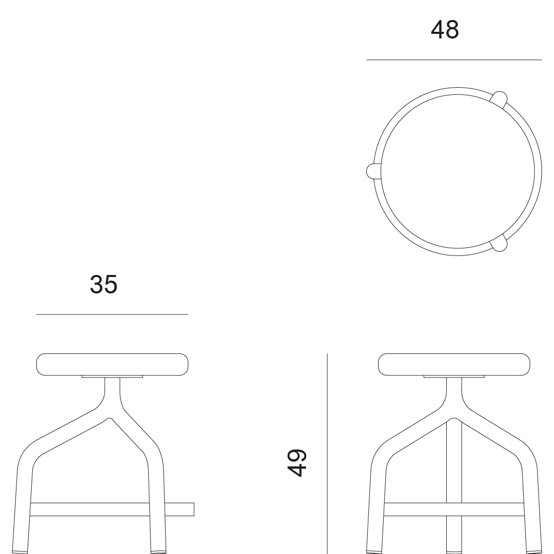 disegno tecnico tavolo joe